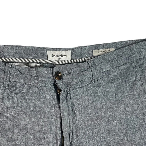 SH417 Men’s Goodfellow & Co. LINEN 9” Inseam LINDEN Shorts 34 - Picture 3 of 5
